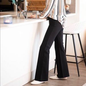 Betabrand charcoal bootcut dress pant yoga pants.